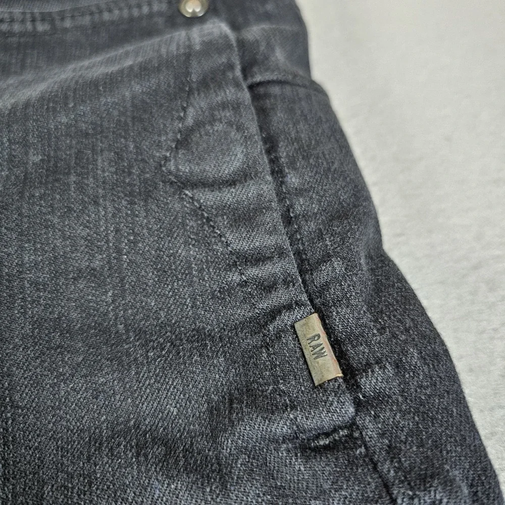 G Star Raw D-Staq Jeans Mens 31x32 (27) Black Denim 3D Slim Tapered Dark Wash